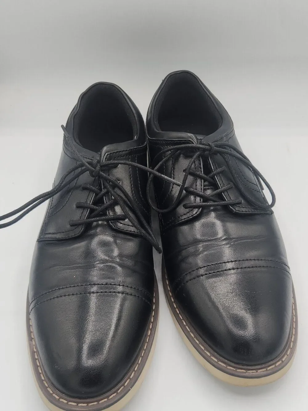 Alfani Theo Oxford Cap Toe Black Memory Foam Dress Shoes Size 9M